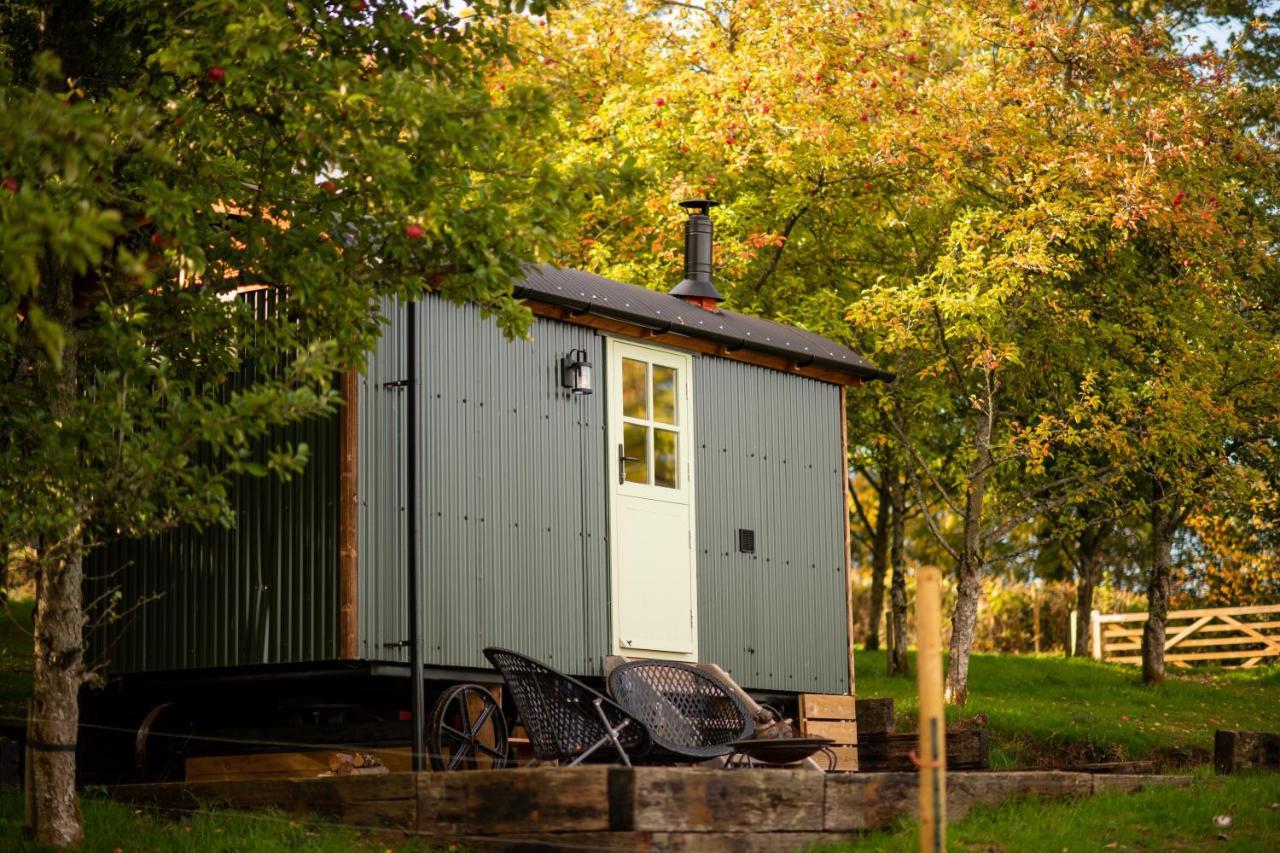 Harrys Hideout - Shepherd'S Huts At Harrys Cottages Pen-y-Clawdd Extérieur photo